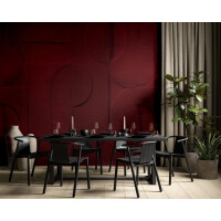 Fototapeta geometryczna tynk Wall Art Bene Burgundy