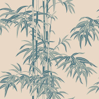 Tapeta pędy bambusa Sandberg S10444 Leon Misty Blue Palm Garden