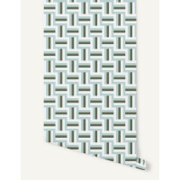 Tapeta geometryczna labirynt Papermint Neue 1115 Bleu Amarente Classics