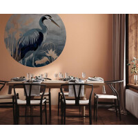 Mural okrągły czapla Wall Art Senzai Koło