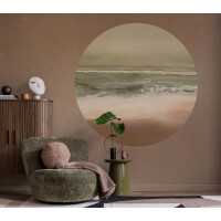 Mural okrągły artystyczny krajobraz morza Wall Art Sunrise Koło