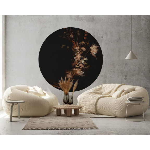 Mural okrągły polne kwiaty Wall Art Virtus Koło