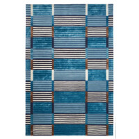 Dywan niebieski geometryczny ADMIRAL BLUE Handmade Collection Carpet Decor Fargotex