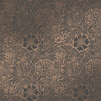 Tapeta kwiaty metaliczna Graham & Brown Marigold Fibrous 124254 William Morris At Home