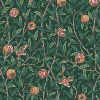 Tapeta botaniczna ptaki i owoce Graham & Brown Bird & Pomegranate 124260 William Morris At Home