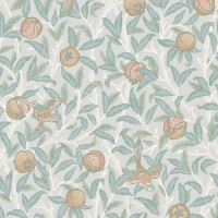 Tapeta botaniczna ptaki i owoce Graham & Brown Bird & Pomegranate 124261 William Morris At Home