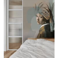 Mural portret kobiety 9092 Nature Girl With The Pearl Wallcolors