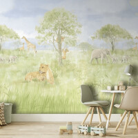 Mural zwierzęta sawanny Decoprint CW6113-2 Safari Park Cute Walls