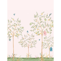 Mural owocowe drzewa i ptaki Decoprint CW6121-1 Sky Garden Cute Walls