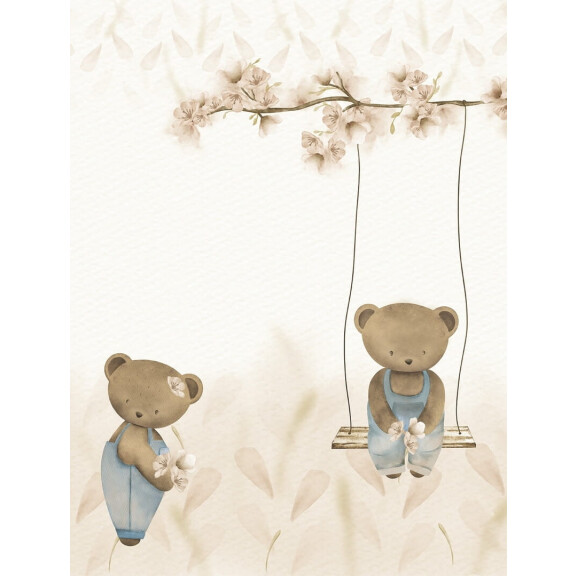 Mural misie Decoprint CW6127-2 Swingin Teddy Cute Walls