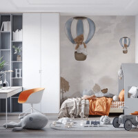 Mural pluszowe misie w balonach Decoprint CW6135-1 Ballon Buddies Cute Walls