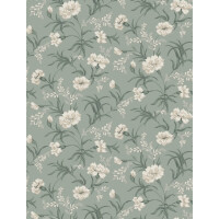 Tapeta kwiaty goździki Sandberg 832-38 Emilie Garden Green Tradgarden