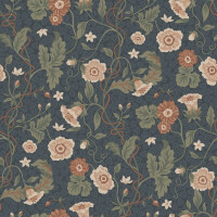 Tapeta roślinne pnącza Sandberg S10500 Ulla Midnight Blue Tradgarden