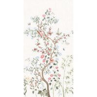 Fototapeta botaniczna w stylu chinoiserie Sandberg S10586 Eleonora Colorful Herbarium