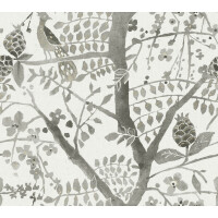 Tapeta botaniczna York Antonina Vella BO6633 Peacok Block Print Boho Luxe
