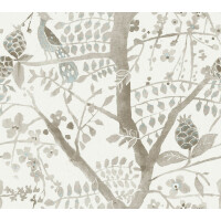 Tapeta botaniczna York Antonina Vella BO6635 Peacok Block Print Boho Luxe