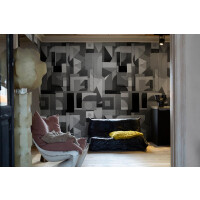Fototapeta geometryczna Rebel Walls R19293 My Favourite Color Graphite Mic Linder