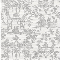 Tapeta tekstylna orientalne scenki Wallquest JC30508 GrassEffects 2
