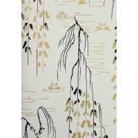 Tapeta roślinna York Wallcoverings AF6581 Willow Branches Tea Garden