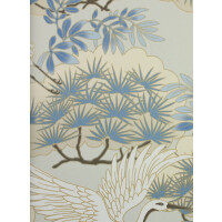 Tapeta York Wallcoverings AF6591 Sprig and Heron Tea Garden