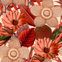 Tapeta Mind the Gap WP20317 Water Lilies Taupe
