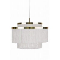 ! HIT ! Lampa Wisząca Frędzelki Frans White 759008 Globen