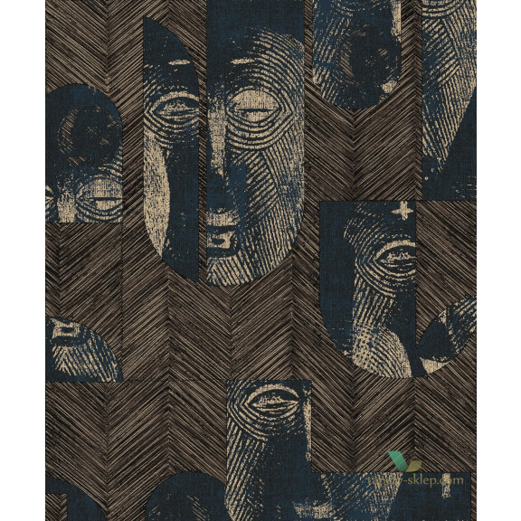 Tapeta plemienne maski Khroma TRI301 Mask Tribute