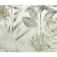 Tapeta kwiaty Sanderson 216647 King Protea The Glasshouse