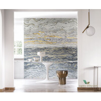 Mural imitujący marmur Casamance 75064192 Azurite Alliages