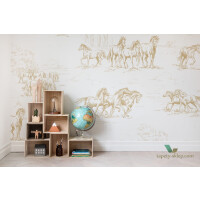 Fototapeta Rebel Walls R15592 Horse Herd Gold