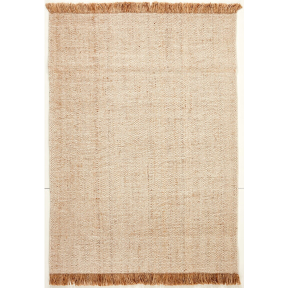 Dywan z frędzlami beżowy Nordic Nature Beige - wełna z jutą