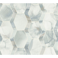 Tapeta heksagony i marmur York Wallcoverings OS4281 Earthbound Candice Olson Modern Nature 2