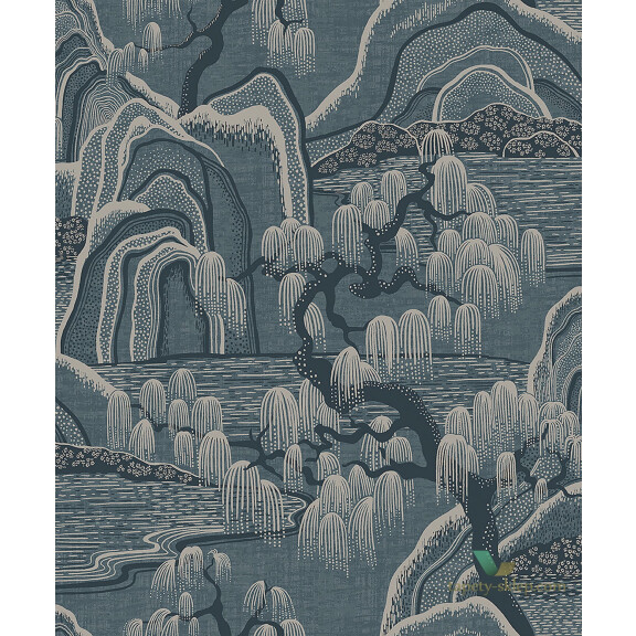 Tapeta w japońskim stylu Boras 3133 Indigo Garden Eastern Simplicity