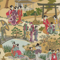 Tapeta w japońskim stylu Manuel Canovas 03092-03 Geishas Papier Peints VOL.7