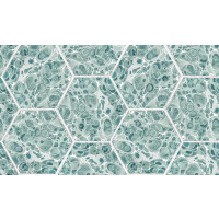 Tapeta heksagony marmur Rebel Walls R18559 Marbled Hexagon Tiles Green Pops