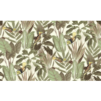 Tapeta rośliny i ptaki Rebel Walls R18565 Birds of Paradise Bright Dawn Pops