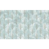 Tapeta w stylu Art-deco Rebel Walls R18574 Art Deco Palms Silver Pops