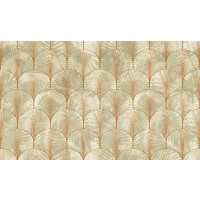 Tapeta w stylu Art-deco Rebel Walls R18575 Art Deco Palms Bronze Pops