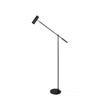 Lampa podłogowa ryflowana czarna Hubble Black 403311 Globen