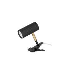 Lampa czarna kinkiet z klipsem Hubble Black 433211 Globen Ryflowana