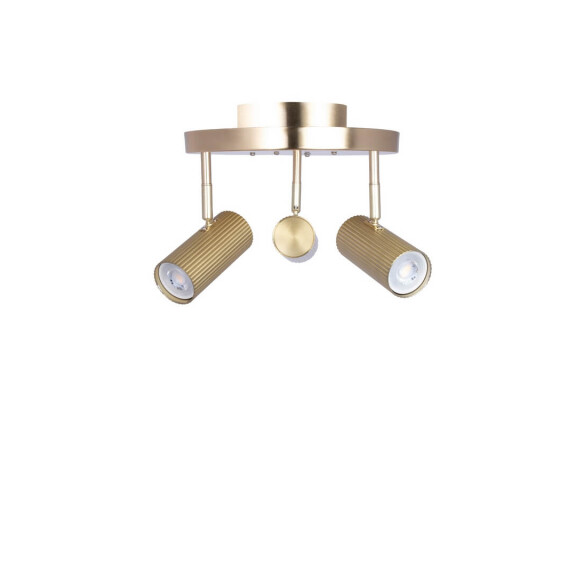 Lampa sufitowa ryflowana tuby Hubble 3 Brushed Brass 463365 Globen