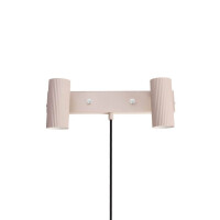 Kinkiet beżowy ryflowany Hubble 2 Beige 483202 Globen