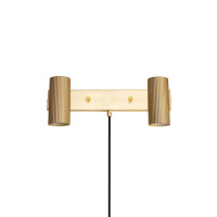 Kinkiet złoty ryflowany Hubble 2 Brushed Brass 483265 Globen