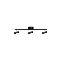 Lampa sufitowa listwa ryflowane tuby Hubble 3 Long Black 483311 Globen