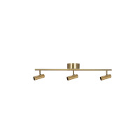 Lampa sufitowa listwa ryflowane tuby Hubble 3 Long Brushed Brass 483365 Globen