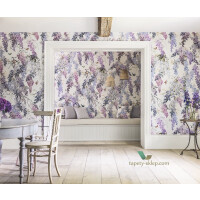 Mural kwiaty Wisteria Falls Sanderson 216296 Panel A Waterperry