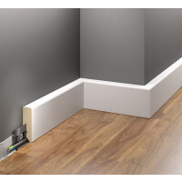 Listwa podłogowa laminowana biała LMDF-01 Creativa wys. 5,8cm