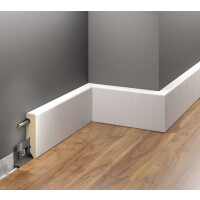 Listwa podłogowa laminowana biała LMDF-03 Creativa wys. 8cm