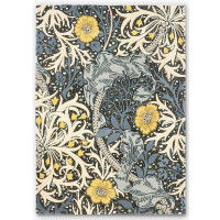 Niebiesko-żółty dywan w kwiaty Morris & Co. Seaweed Teal 127008