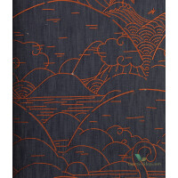 Tapeta Dżins Arte Moooi MO3000 Indigo Macaque Tokyo Blue